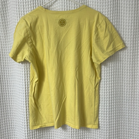 Life Is Good Women's Large Just Add Water Boat Crusher Tee Yellow - Picture 7 of 8